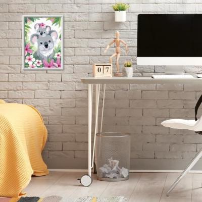 Peinture par numéros: Maman koala et son bébé, kit créatif!