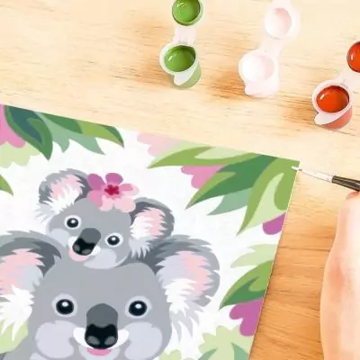 Peinture par numéros: Maman koala et son bébé, kit créatif! Peinture par numéros: Maman koala et son bébé, kit créatif!