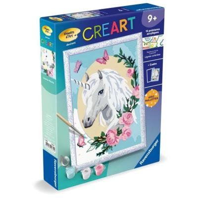 Peinture par numéros Ravensburger : Licorne fleurie pour enfants de 9 ans