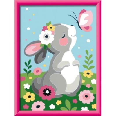 Kit de peinture par numéros pour enfants Lapin et papillon, 25836 - Ravensburger