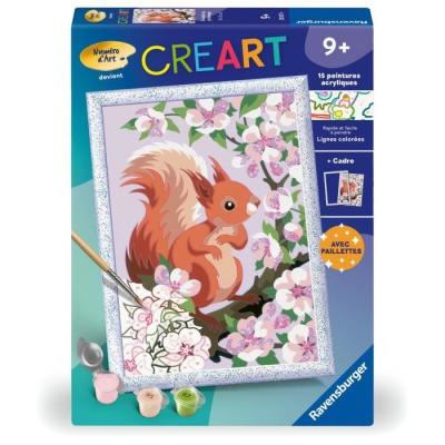 Kit de peinture par numéros Ravensburger - Écureuil au printemps