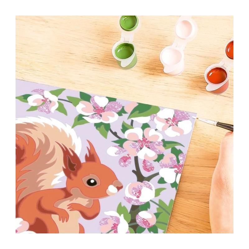 Kit de peinture par numéros Ravensburger - Écureuil au printemps