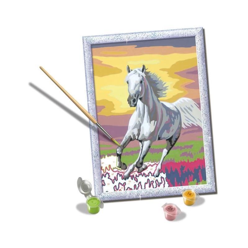 Kit de peinture par numéros pour enfants - Cheval dans le pré