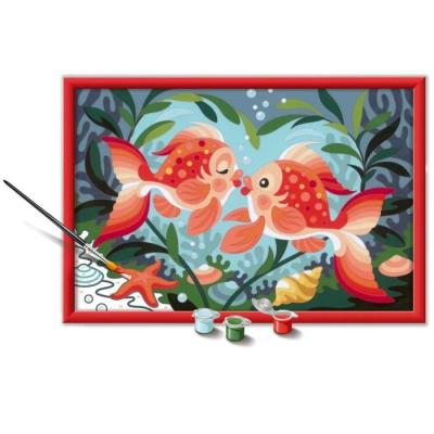 Kit de peinture par numéros pour enfants - Bisous de poissons