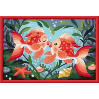 Kit de peinture par numéros pour enfants - Bisous de poissons
