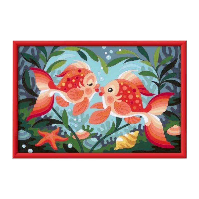 Kit de peinture par numéros pour enfants - Bisous de poissons