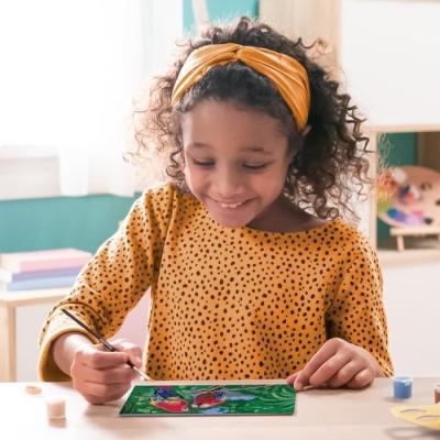 Kit de peinture par numéros "Perroquets" pour enfants dès 7 ans