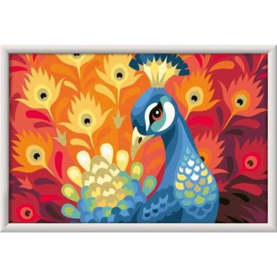 Kit de peinture par numéros CreArt Kids 31x21cm Paon - Ravensburger