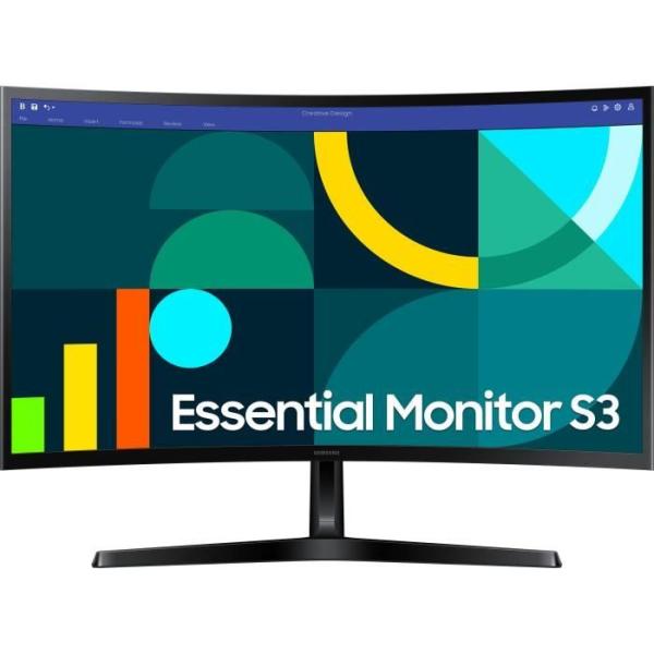 Écran PC - SAMSUNG - S27D366GAU - 27 FHD 1800R - Dalle VA - 100Hz - 4ms - 1 HDMI - Inclinable - Noir