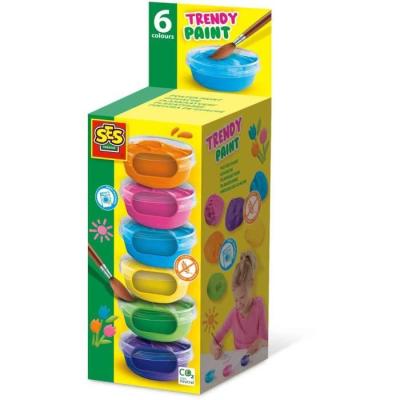 Peinture Gouache Trendy (6x45ml) - Couleurs Vives et Opaques
