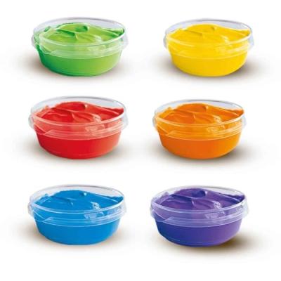 Peinture au doigt 6 couleurs x 45ml - SES CREATIVE - Couleurs intenses, lavage facile