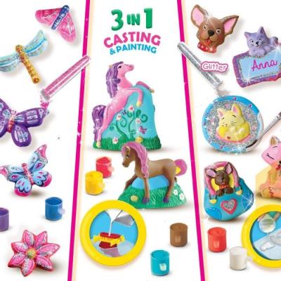 Kit modelage et peinture 3 en 1 pour enfants