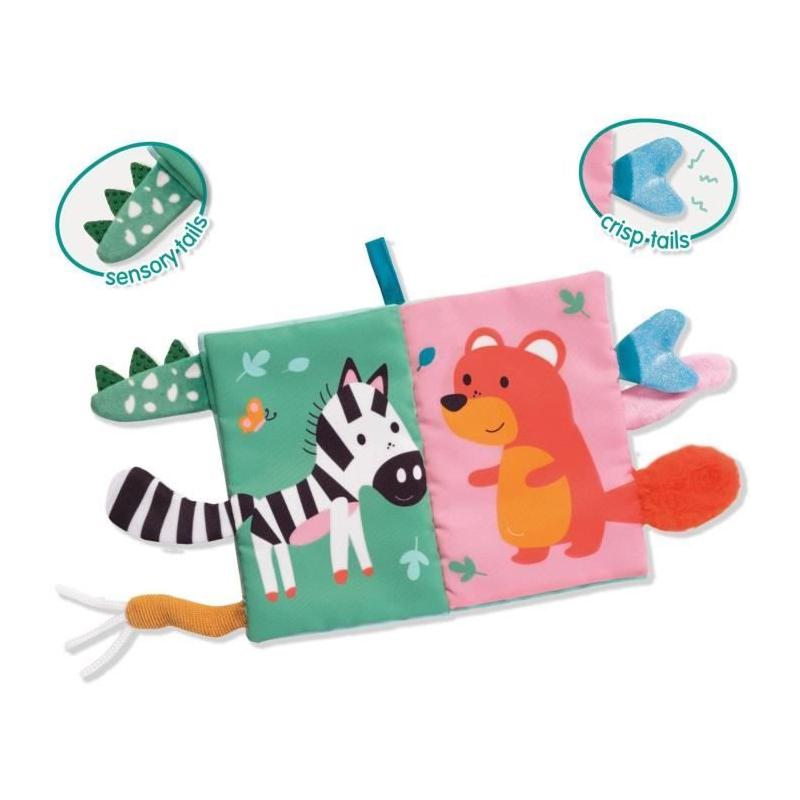 Livre sensoriel avec queues d'animaux pour éveil (0-3 ans)