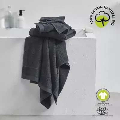 Drap de bain bio en coton - TODAY - 70 x 130 cm - Fusain