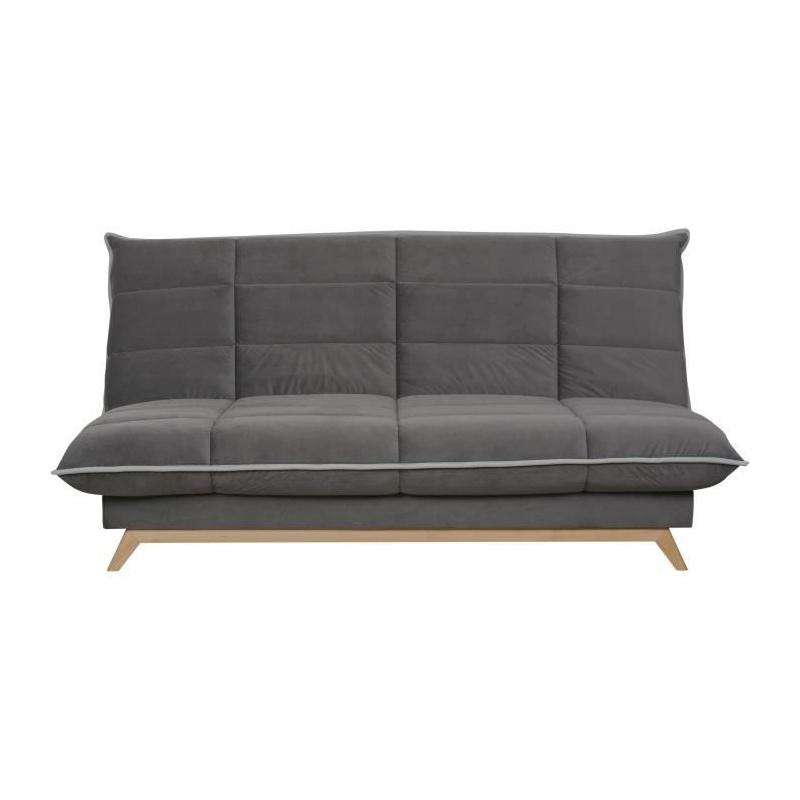 Canapé-lit DUNLOPILLO TOUNDRA 3 places - Matelas Ep.13 cm - Gris