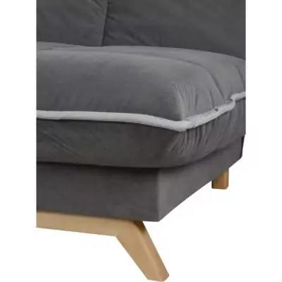 Canapé-lit DUNLOPILLO TOUNDRA 3 places - Matelas Ep.13 cm - Gris