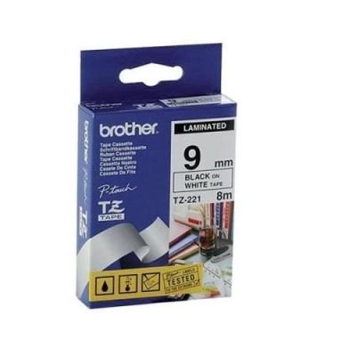 Ruban étiqueteuse Brother P-TOUCH TZE-221 - 9mm