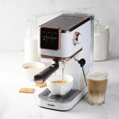 Machine à expresso 3 en 1 DOMO DO746K - 1350 W - 20 Bar - Blanc / Rose
