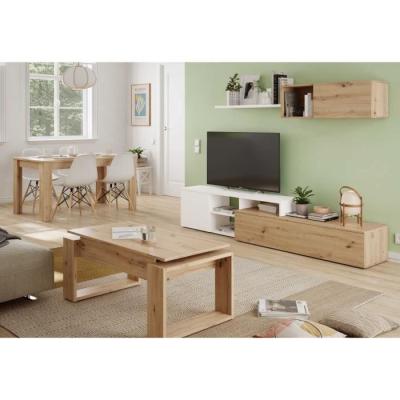 Table basse relevable Baltik en chêne - Rectangulaire 105 x 55 x 45 cm