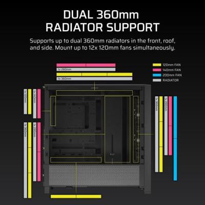 Boîtier PC CORSAIR FRAME 4000D RS Noir - Moyen-tour