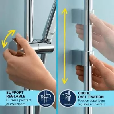 Ensemble de douche GROHE Vitalio Start 110 - Économie d'eau et design chromé