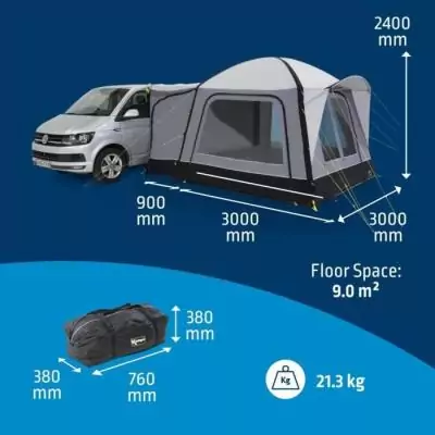 Auvent indépendant KAMPA Cross Air TC : confort et protection