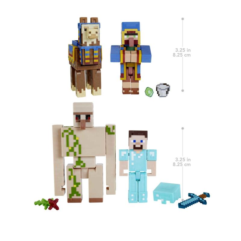 Minecraft – Assortiment Coffret 2 Figurines– Créer-Un-Bloc