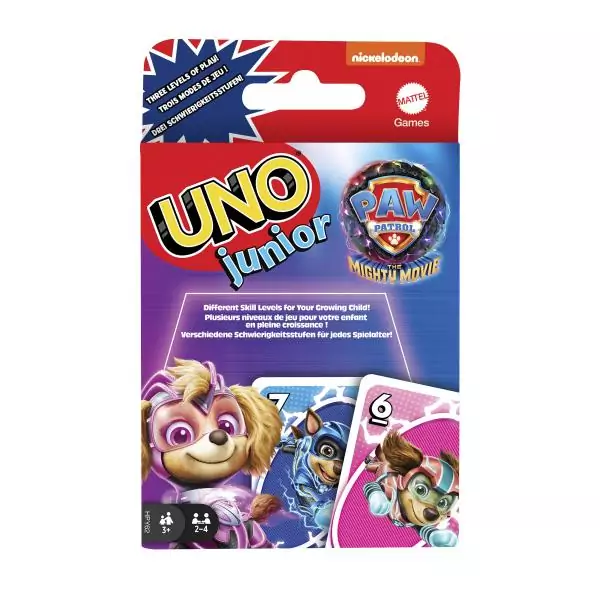 Mattel Games - Uno Junior-Pat'&nbsp;Patrouille&nbsp;: La Super Patrouille-Jeu de cartes HPY62