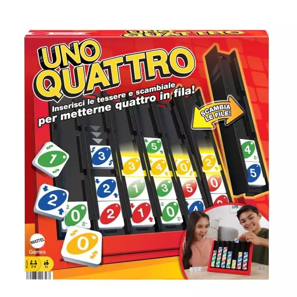 Mattel Games - UNO-Quatro-Jeu pour adulte, soirée en famille et soirée jeux HPF82