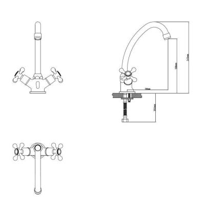 Robinetterie de salle de bain : Mélangeur mécanique lavabo Beverley
