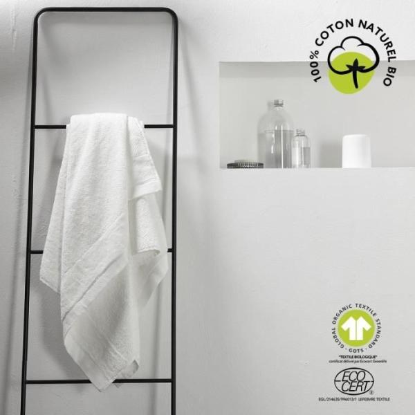 Drap de bain - TODAY - 70 x 130 cm - Coton - Organic Craie