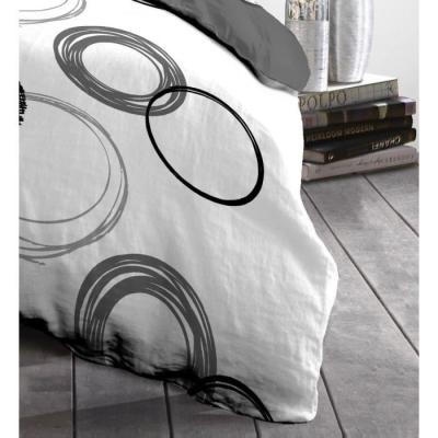 Parure de couette microfibre Audace - Gris clair - HOME LINGE