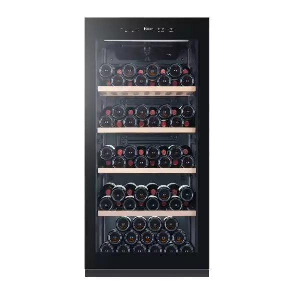 HAIER HWS116GAE - Cave a vin de vieillissement - Pose libre - 116 bouteilles H126.5 x L59,5 cm - Noir