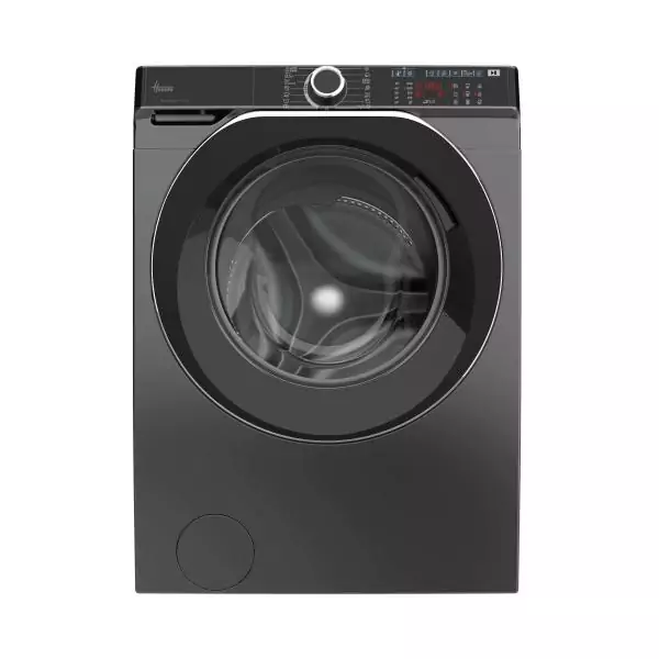 Lave-linge hublot HOOVER H-WASH 500 HWP49AMBCR/1-S - 9 kg - Induction - 1400 trs/min - Classe A - connecté - vapeur - Anthracit
