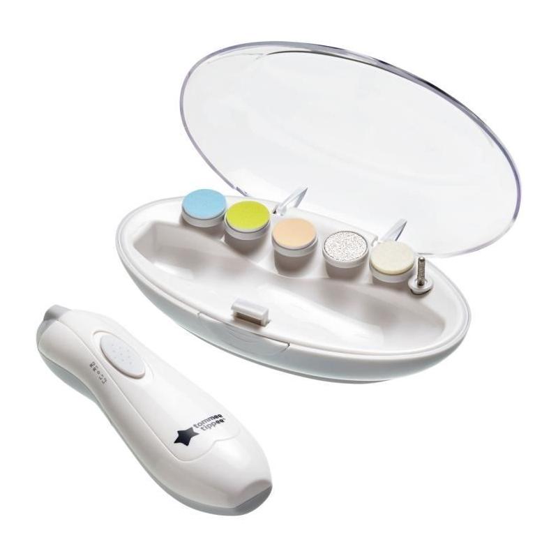 Lime à ongles électrique Tommee Tippee: coupe-ongles LED - 6 têtes - Bébé et adulte