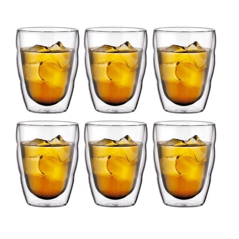 Set 6 verres thermo BODUM - Pilatus - Double paroi - 0.25 l