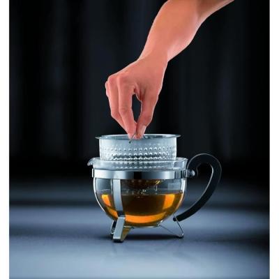 Théière Bodum Chambord 1 L - Élégance en verre et acier inoxydable