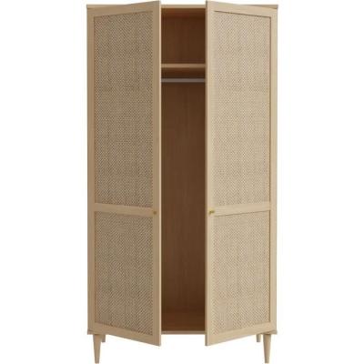Armoire de chambre CALASETTEA - Style chêne - 2 portes battantes