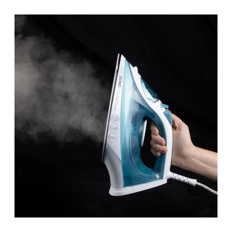 Fer à repasser vapeur DOMO DO7060S CeraGliss - 2400 W - 40 g/min - Bleu