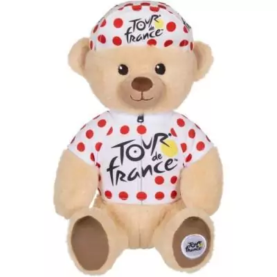 Peluche Ourson Maillot à Pois 24 cm - Tour de France Froideurs douillettes