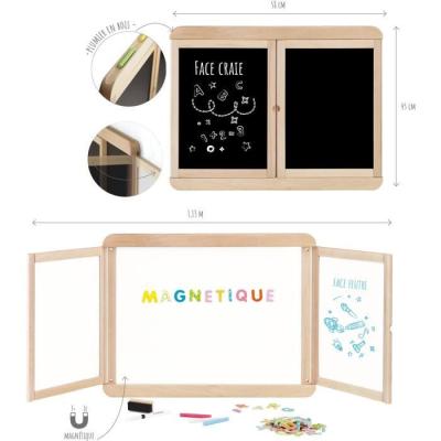 Tableau mural triptyque magnétique pour enfants