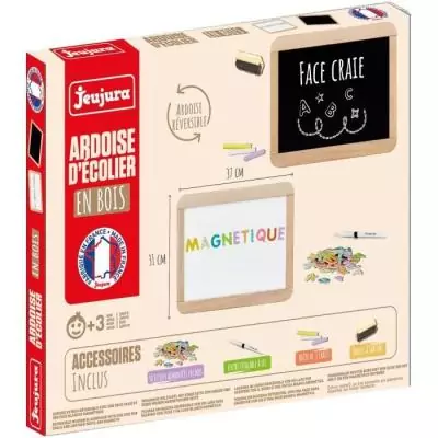 Tableau enfant double face magnétique - Ardoise en bois JEUJURA Tableau enfant double face magnétique - Ardoise en bois JEUJURA