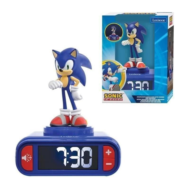 Réveil enfant Sonic avec veilleuse et effets sonores