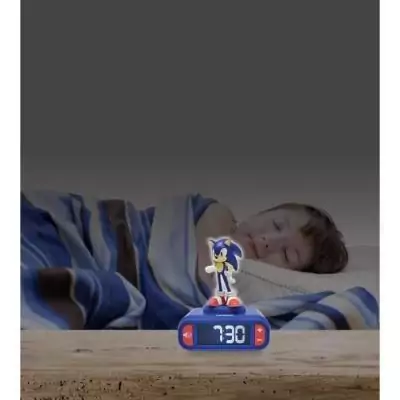 Réveil enfant Sonic avec veilleuse et effets sonores