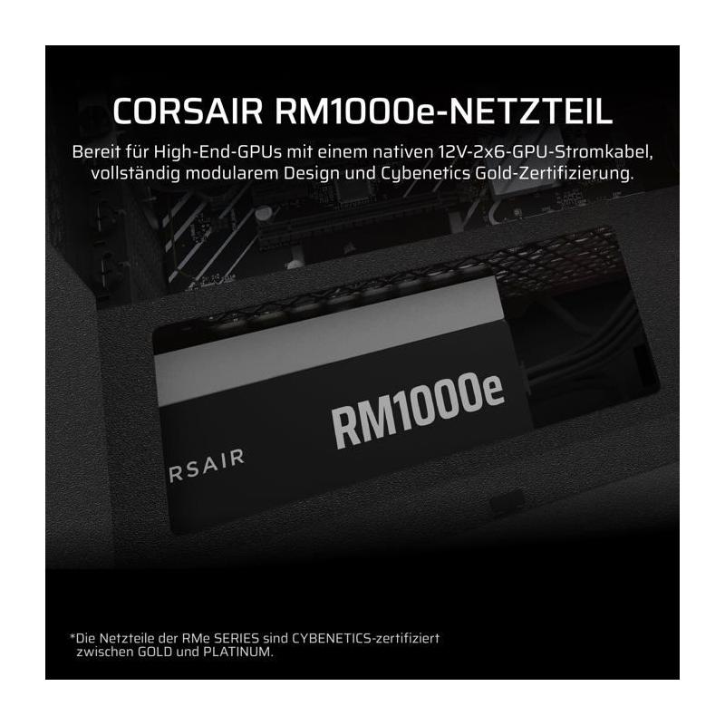 Alimentation ATX CORSAIR RM1000e 1000W Modulaire et Silencieuse