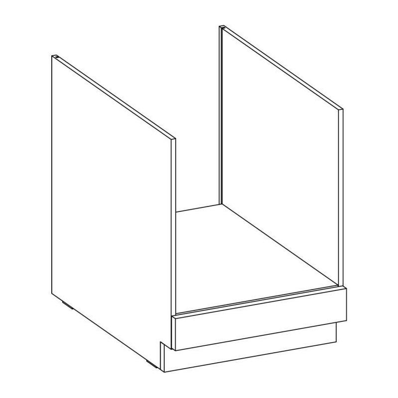 Meuble bas pour four encastrable - Gris mat élégant - L 60 x P 51,6 x H 85 cm