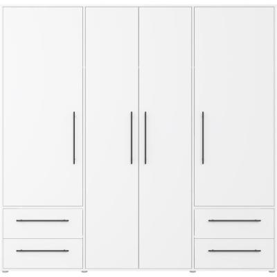 Armoire de chambre MOKKARIS blanc mat - Spacieuse et élégante