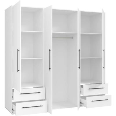 Armoire de chambre MOKKARIS blanc mat - Spacieuse et élégante