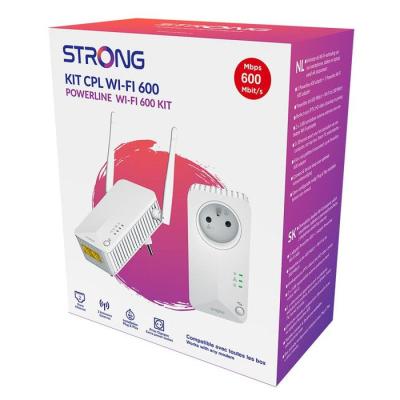 Kit CPL - STRONG - Powerline Wi-Fi 600 Duo - Module Wi-Fi et Point d'Accès 300 MB