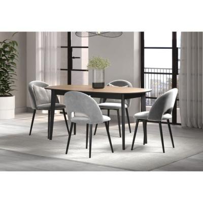 Table à manger Ronin en chêne ovale contemporain, 8 personnes